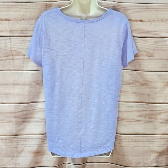 GAP t-shirts scoop neck purple orchid, grey camo, vneck army green M L lot of 3 - Picture 4 of 16